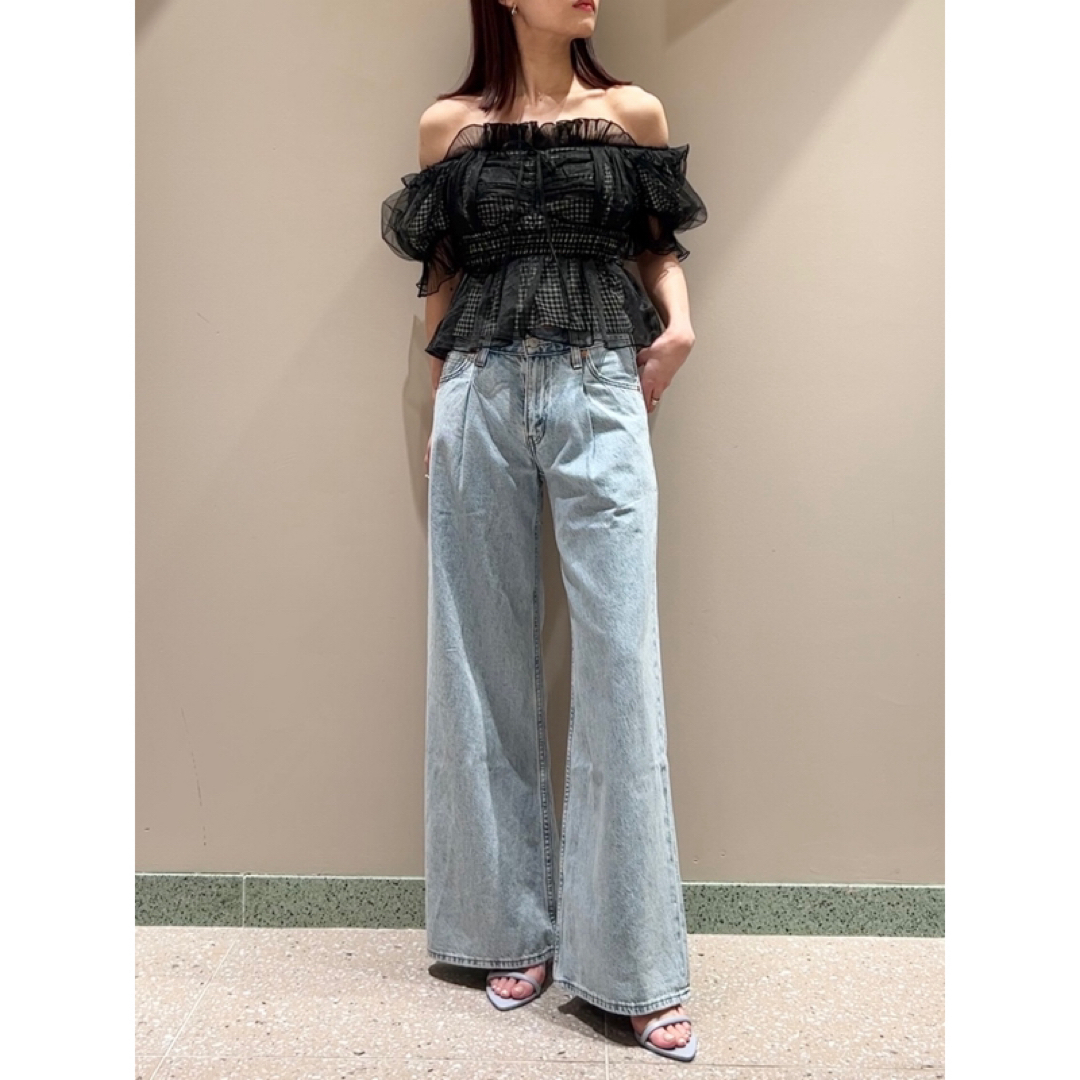 SNIDEL - 【正規品】snidel ギャザーフリルオフショルブラウス SNIDEL - 【正規品】snidel ギャザーフリルオフショルブラウス