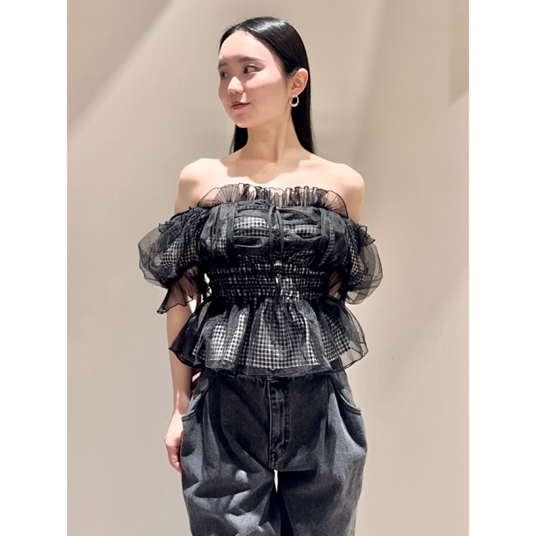 SNIDEL - 【正規品】snidel ギャザーフリルオフショルブラウス SNIDEL - 【正規品】snidel ギャザーフリルオフショルブラウス