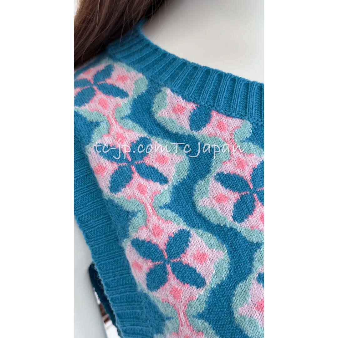 CHANEL - シャネル ワンピース CHANEL ブルー マルチカラー CHANEL - シャネル ワンピース CHANEL ブルー マルチカラー