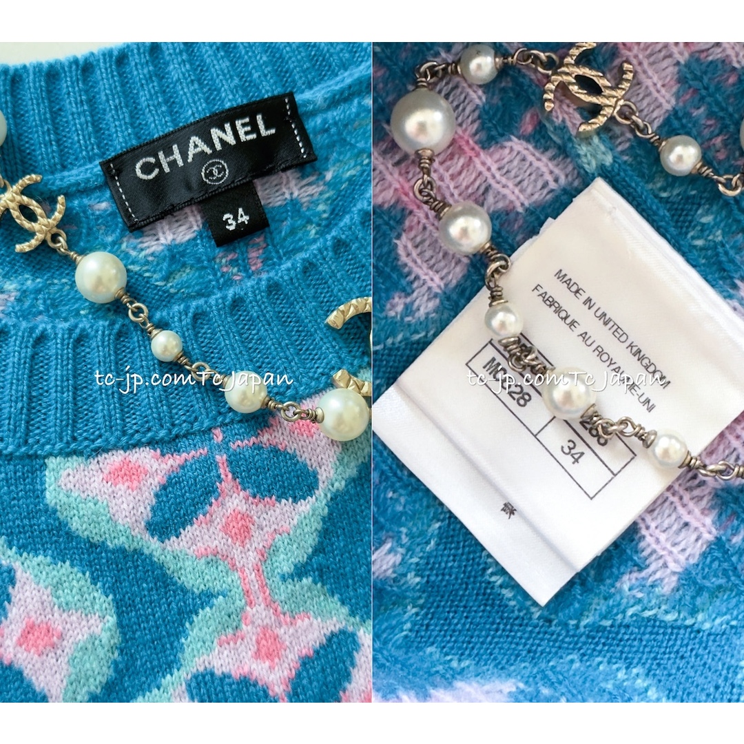 CHANEL - シャネル ワンピース CHANEL ブルー マルチカラー CHANEL - シャネル ワンピース CHANEL ブルー マルチカラー