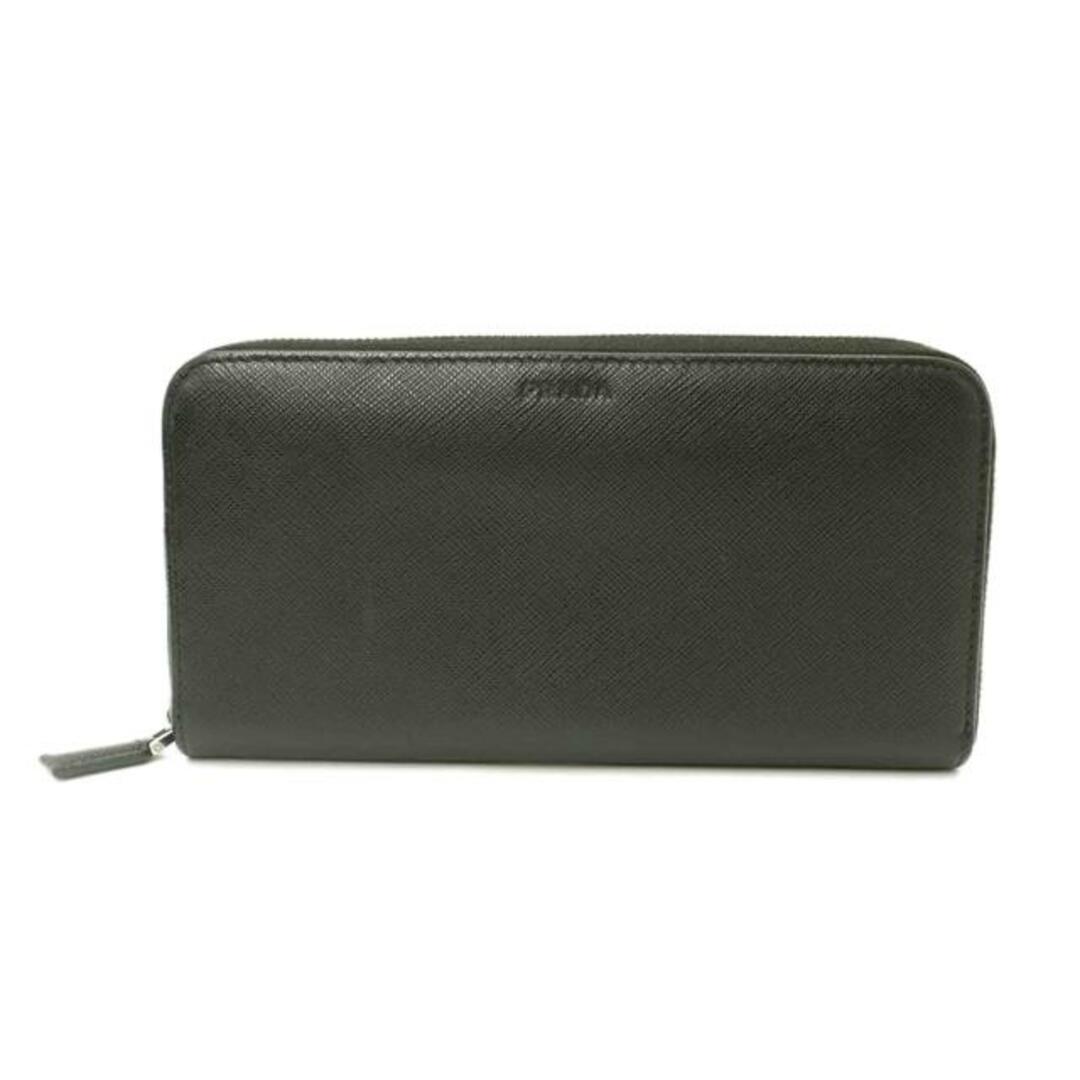 PRADA - PRADA/サフィアーノラウンドファスナー長財布/ブラック PRADA - PRADA/サフィアーノラウンドファスナー長財布/ブラック