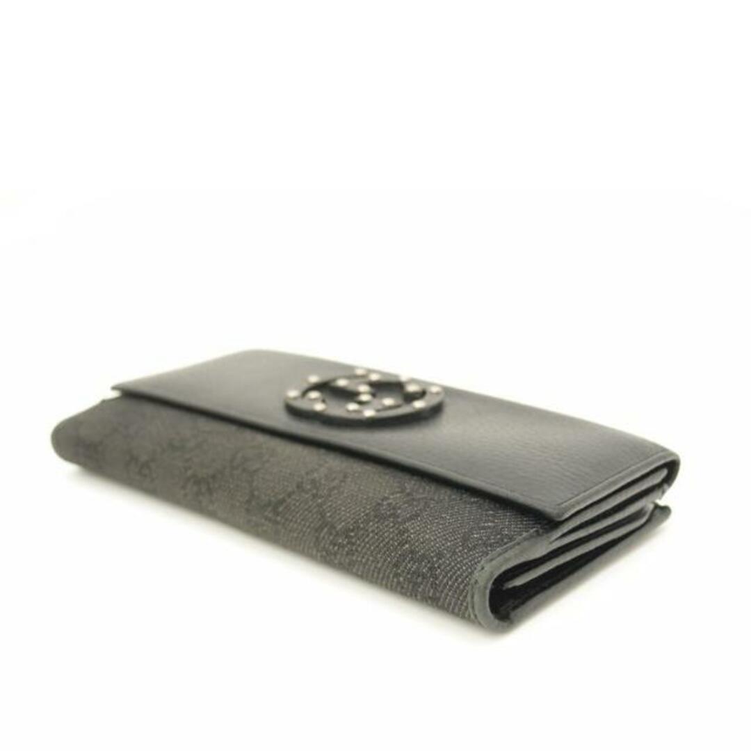 GUCCI グッチ/インターロッキングG・Wホック長財布/ブラック GUCCI グッチ/インターロッキングG・Wホック長財布/ブラック
