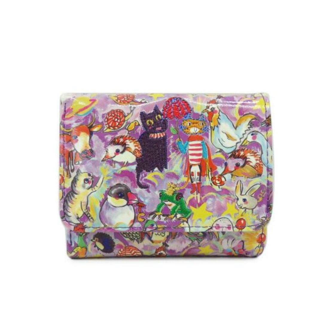 tsumori chiato ツモリチサト/エナメル×レザー三つ折り財布 森の tsumori chiato ツモリチサト/エナメル×レザー三つ折り財布 森の