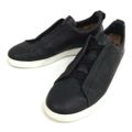 ZEGNA ゼニア/トリブルステッチ/レザー/ブラック/Bランク/82【中古】