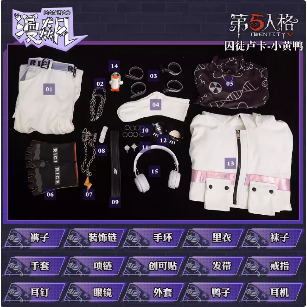 漫飆 第五人格×B․Duckコラボ 「囚人」(ルカ・バルサー) コスプレ 漫飆 第五人格×B․Duckコラボ 「囚人」(ルカ・バルサー) コスプレ