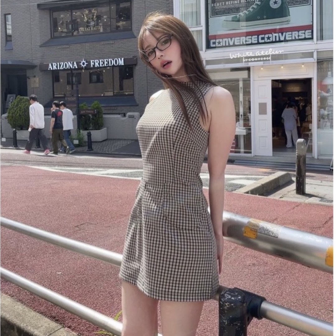 andmary アンドマリー Natalie check mini dress - ワンピース andmary アンドマリー Natalie check mini dress - ワンピース
