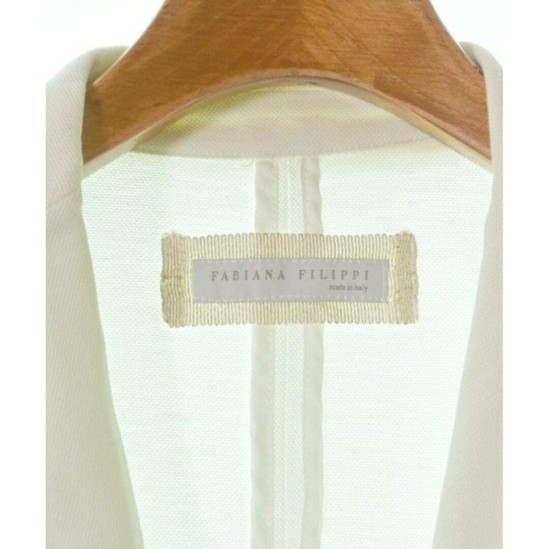 FABIANA FILIPPI テーラードジャケット XS 白 【古着】 FABIANA FILIPPI テーラードジャケット XS 白 【古着】