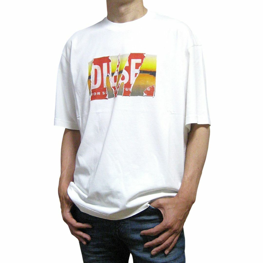 DIESEL - DIESEL ピールオフ Tシャツ T-WASH-POFF-L1 WH M