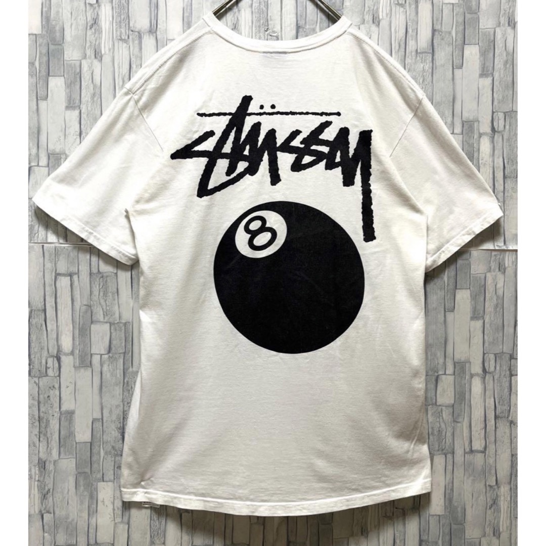 STUSSY - ステューシー 半袖 Tシャツ ホワイト M 8ボール エイト STUSSY - ステューシー 半袖 Tシャツ ホワイト M 8ボール エイト