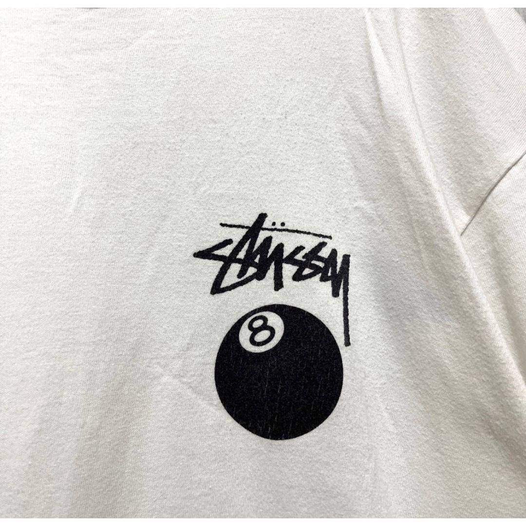 STUSSY - ステューシー 半袖 Tシャツ ホワイト M 8ボール エイト STUSSY - ステューシー 半袖 Tシャツ ホワイト M 8ボール エイト