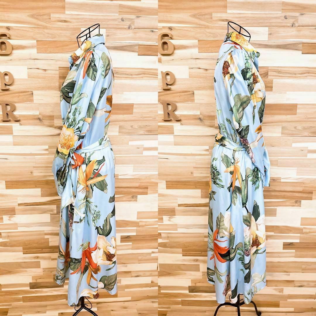 未使用タグ付き【ザラ】花柄 ボタニカル プリント ロング シャツ 未使用タグ付き【ザラ】花柄 ボタニカル プリント ロング シャツ