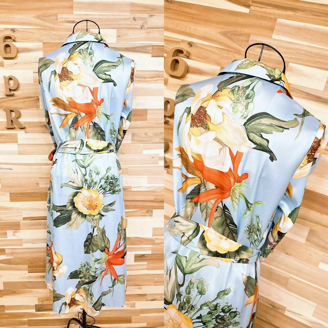 未使用タグ付き【ザラ】花柄 ボタニカル プリント ロング シャツ 未使用タグ付き【ザラ】花柄 ボタニカル プリント ロング シャツ