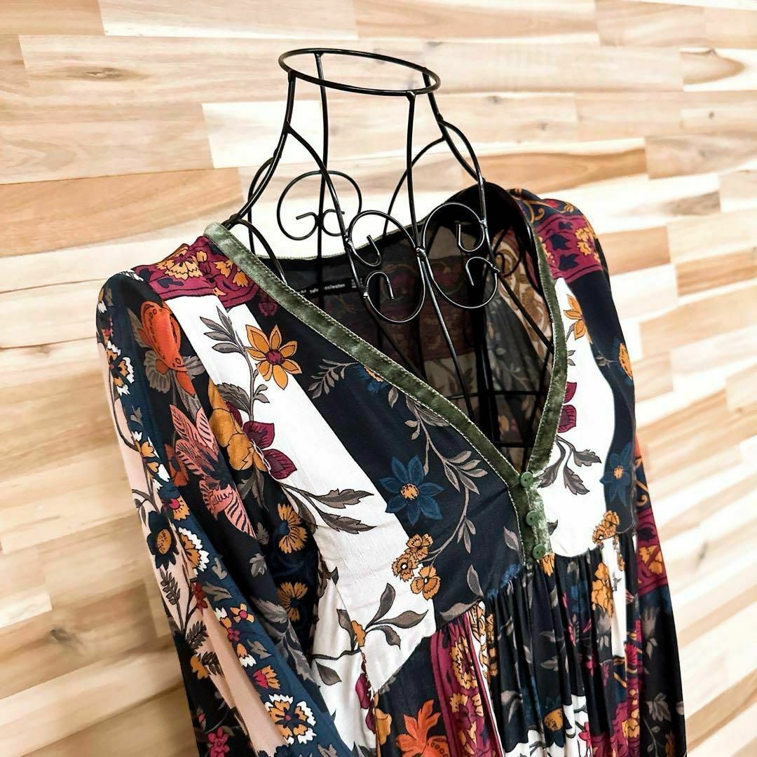 ZARA - 【ザラ】パッチワーク フラワー プリント ロング ZARA - 【ザラ】パッチワーク フラワー プリント ロング