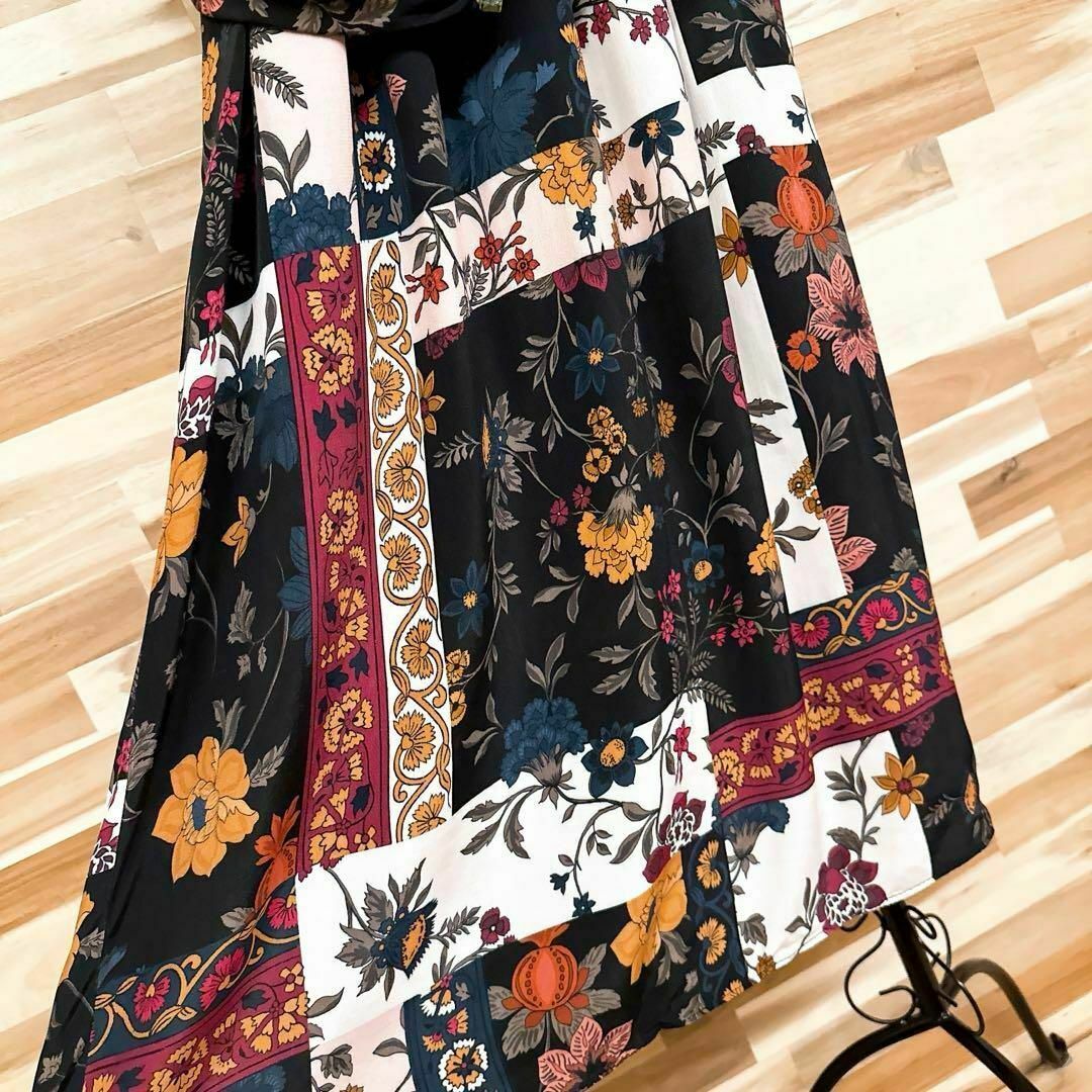 ZARA - 【ザラ】パッチワーク フラワー プリント ロング ZARA - 【ザラ】パッチワーク フラワー プリント ロング