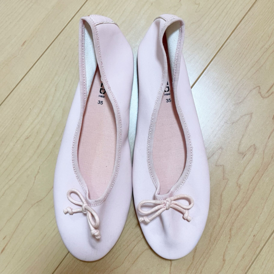 H&M(エイチアンドエム)のh&m エイチアンドエム リボンパンプス ピンク レディースの靴/シューズ(ハイヒール/パンプス)の商品写真