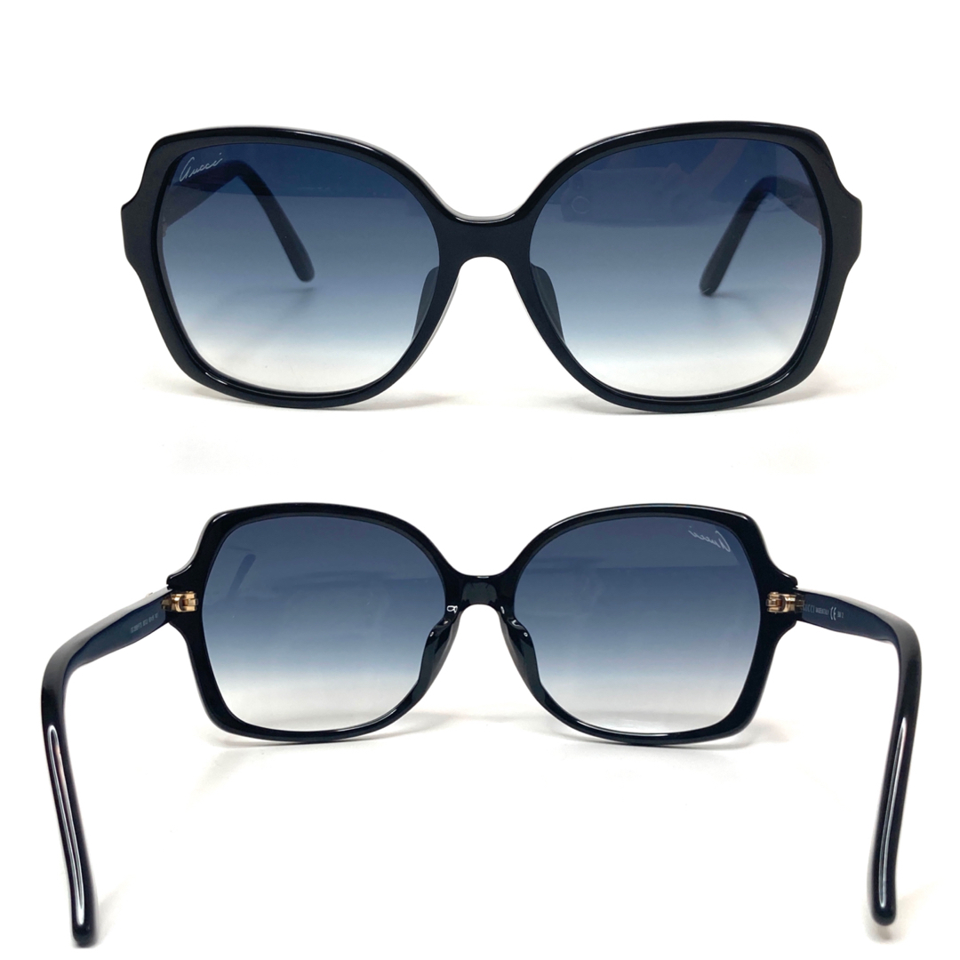 美品】グッチ GUCCI サングラス ブラック GGロゴ シェリーライン 美品】グッチ GUCCI サングラス ブラック GGロゴ シェリーライン