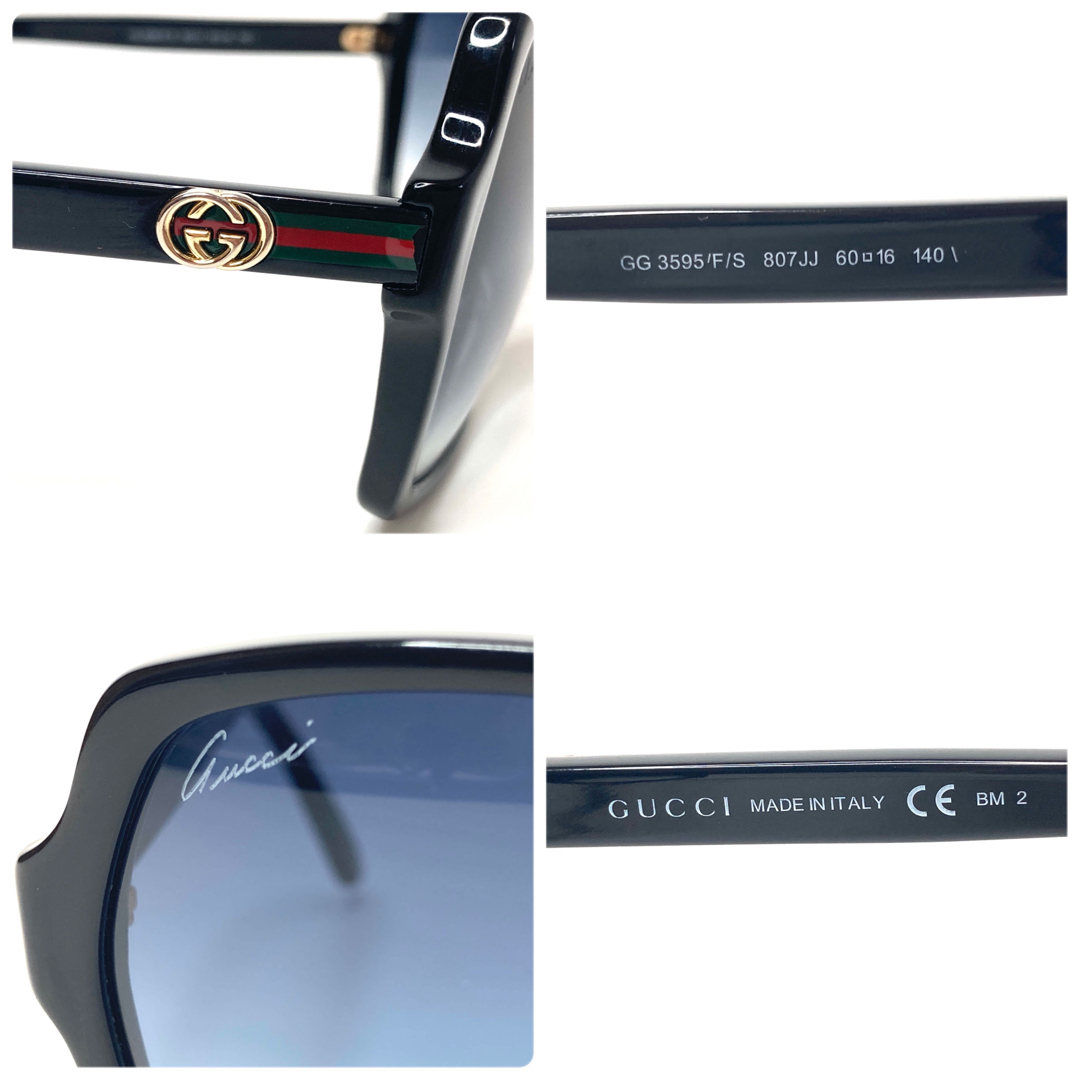 美品】グッチ GUCCI サングラス ブラック GGロゴ シェリーライン 美品】グッチ GUCCI サングラス ブラック GGロゴ シェリーライン