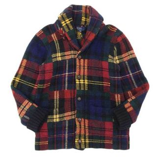 ポロラルフローレン(POLO RALPH LAUREN)のポロ POLO キッズ ショールカラー チェック柄 カーディガン サイズ150 [W000030] 【中古】(カーディガン)