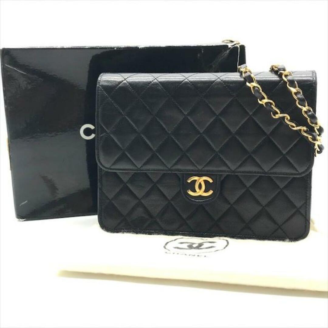 CHANEL - 美品 CHANEL シャネル ココマーク マトラッセ ラムスキン プッシュロック チェーン ショルダー バッグ ブラック a4352