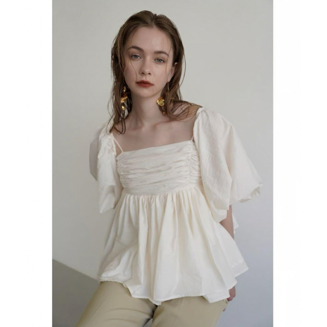 acka puffy gather blouse acka puffy gather blouse