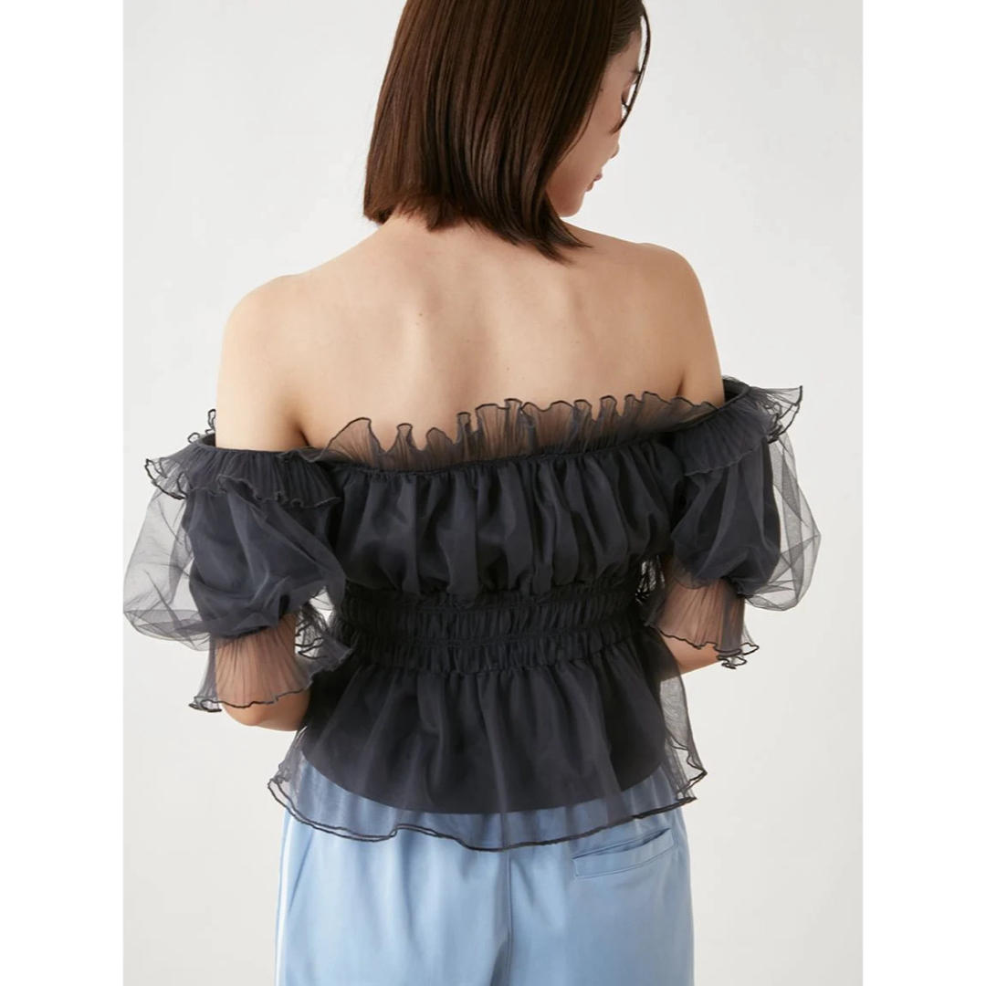 SNIDEL - 【正規品】snidel ギャザーフリルオフショルブラウス SNIDEL - 【正規品】snidel ギャザーフリルオフショルブラウス