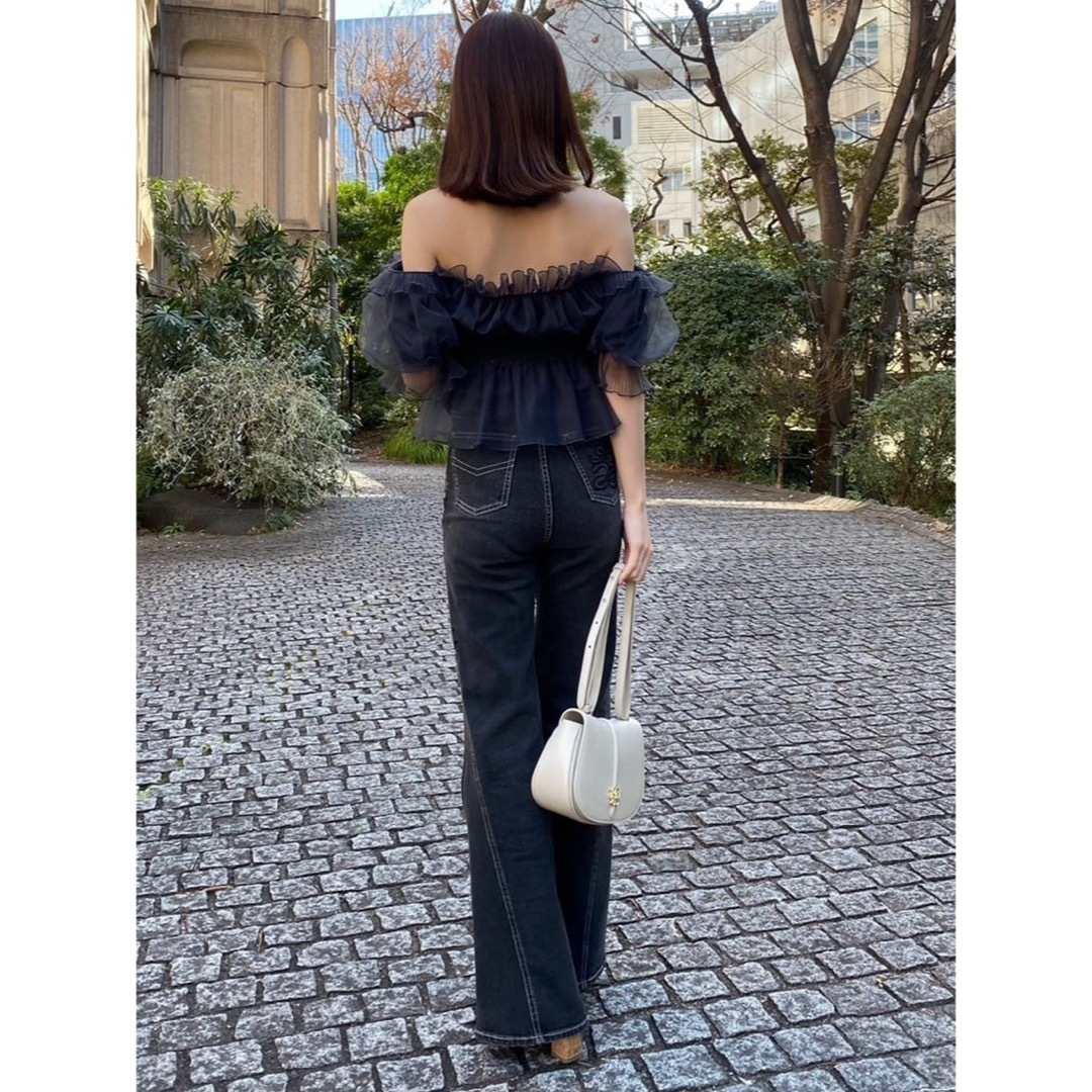 SNIDEL - 【正規品】snidel ギャザーフリルオフショルブラウス SNIDEL - 【正規品】snidel ギャザーフリルオフショルブラウス