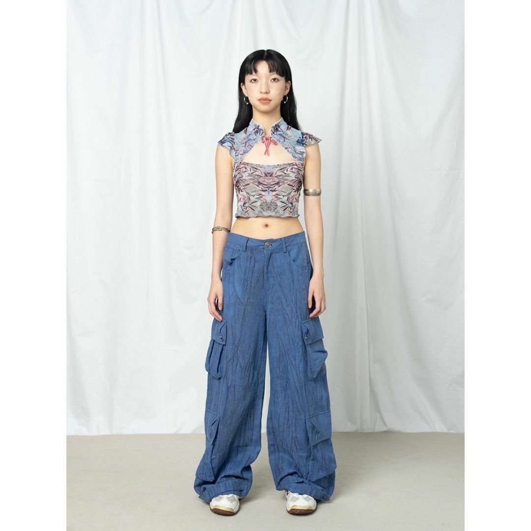 【セール】福袋/福箱ファッション通販 6 カット フリル ブラウス シアーメッシュ TROPICEYE - (ROKU) シャツ+ブラウス(半袖+袖なし)
