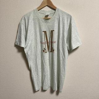 フルーツオブザルーム(FRUIT OF THE LOOM)のUSA製 80s 90s Disney ディズニー Tシャツ 半袖 グレー L(Tシャツ/カットソー(半袖/袖なし))