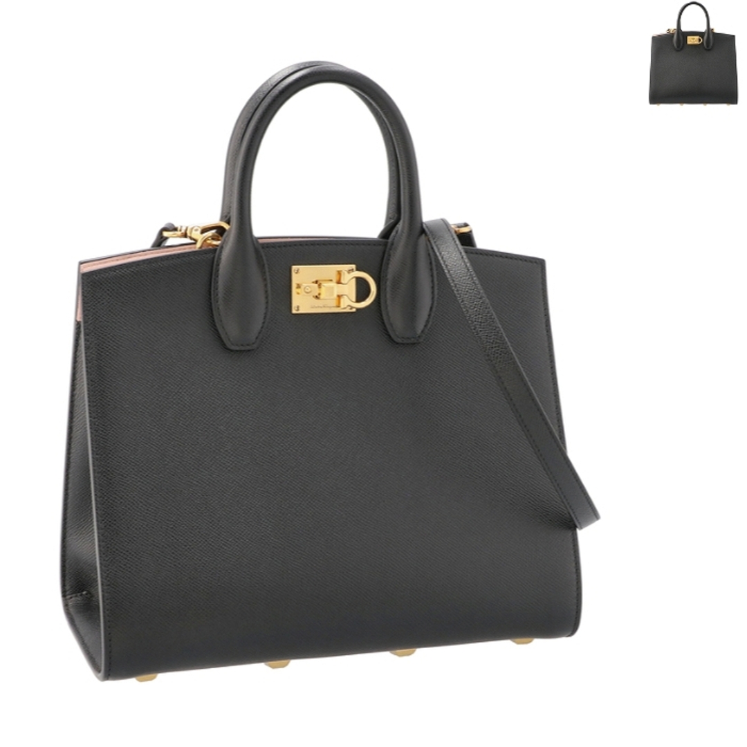 FERRAGAMO - フェラガモ FERRAGAMO トートバッグ STUDIO BOX FERRAGAMO - フェラガモ FERRAGAMO トートバッグ STUDIO BOX