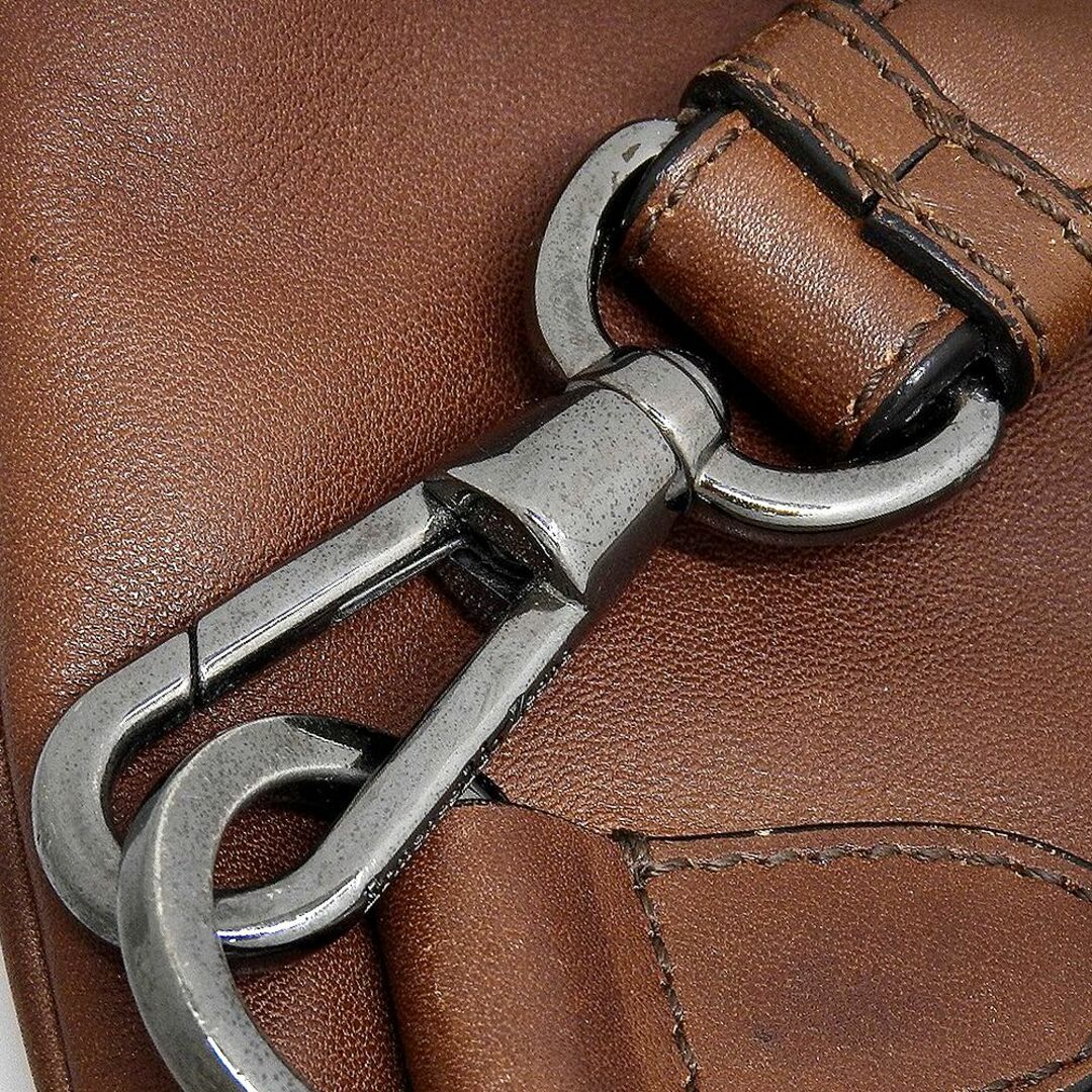 Ermenegildo Zegna(エルメネジルドゼニア)の美品 ゼニア Ermenegildo Zegna 現行レザータグ レザー イントレチャート ビジネス クラッチ バッグ ポーチ ストラップ付 メンズ 旅 ゴルフ メンズのバッグ(セカンドバッグ/クラッチバッグ)の商品写真