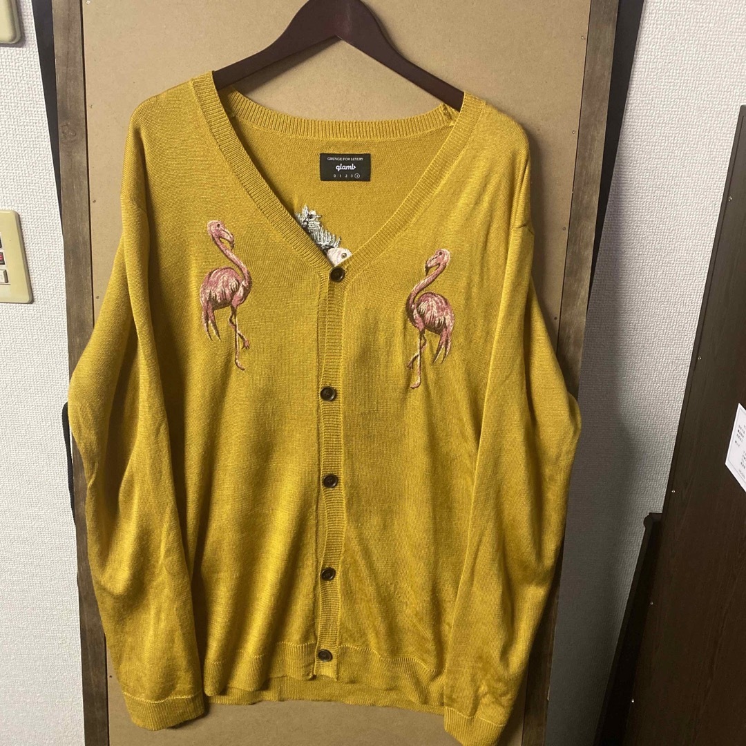 glamb - 【美品】glamb フラミンゴ刺繍 カーディガン 4サイズの glamb - 【美品】glamb フラミンゴ刺繍 カーディガン 4サイズの
