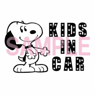 スヌーピーSnoopy★キッズインカーカッティングステッカー(その他)