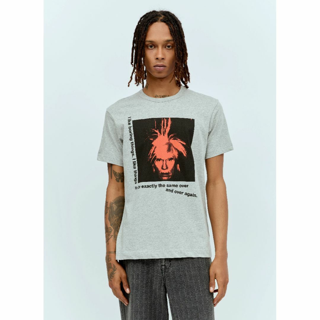 コムデギャルソン Tシャツ sizeL grey アンディ・ウォーホル
