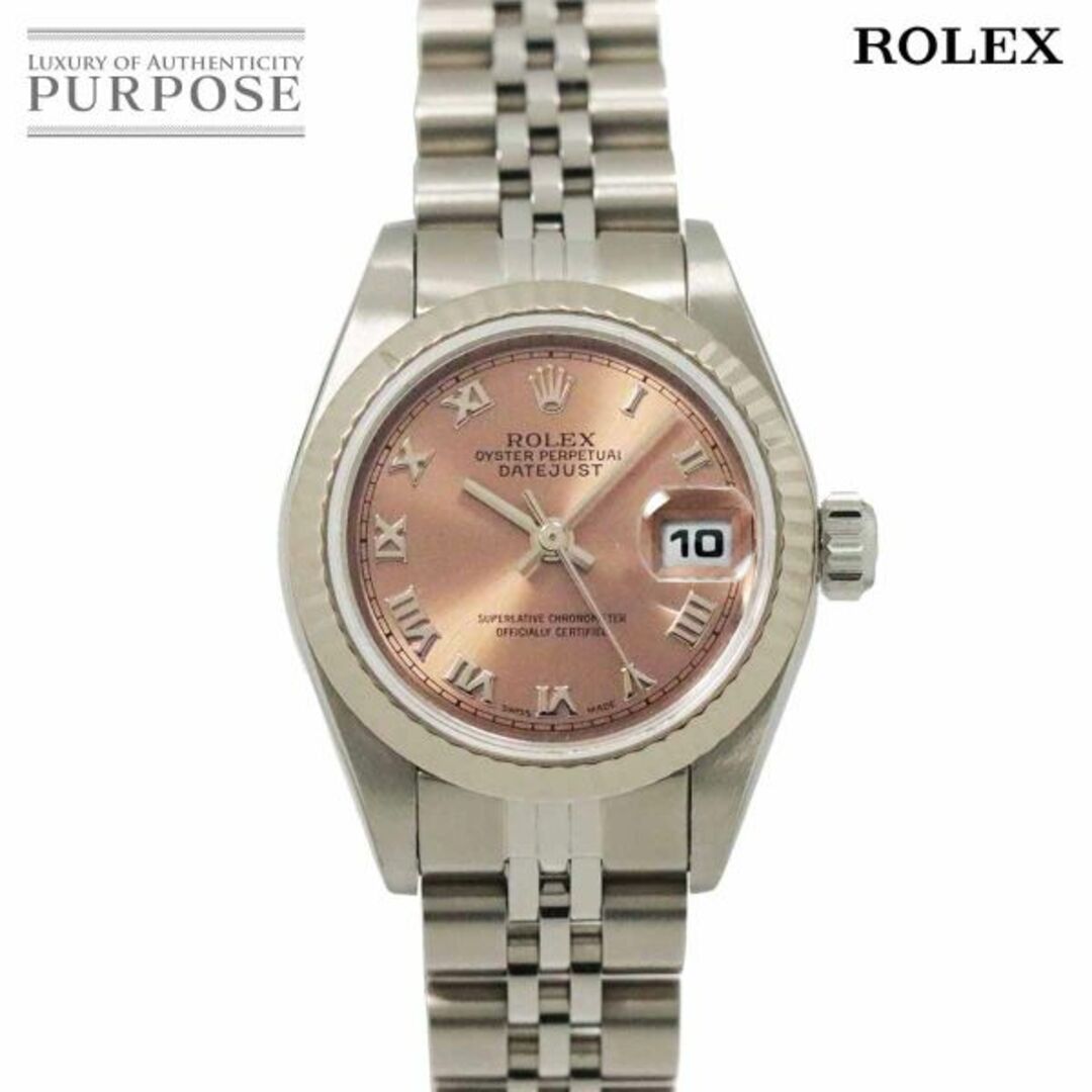 ロレックス ROLEX デイトジャスト 79174 A番 レディース 腕時計 ピンク K18WG ホワイトゴールド オートマ 自動巻き Datejust VLP 90239619