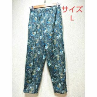 1691x【春秋に最適】日本製 古着 カジュアルパンツ Lサイズ レディース(カジュアルパンツ)
