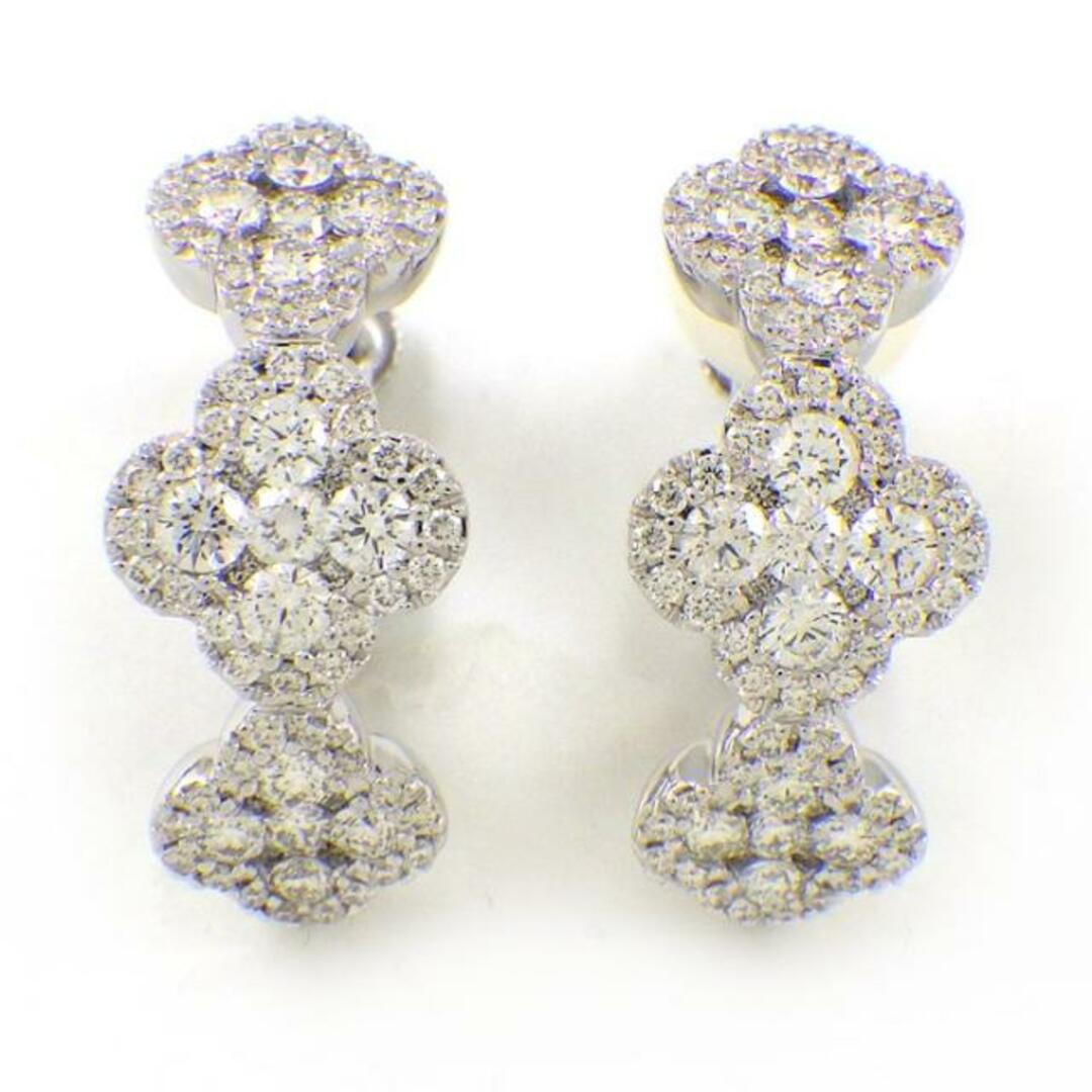 ダイヤモンド ピアス レディース K18WG/K14WG したし 1.00ct 4.0 ダイヤモンド ピアス レディース K18WG/K14WG したし 1.00ct 4.0
