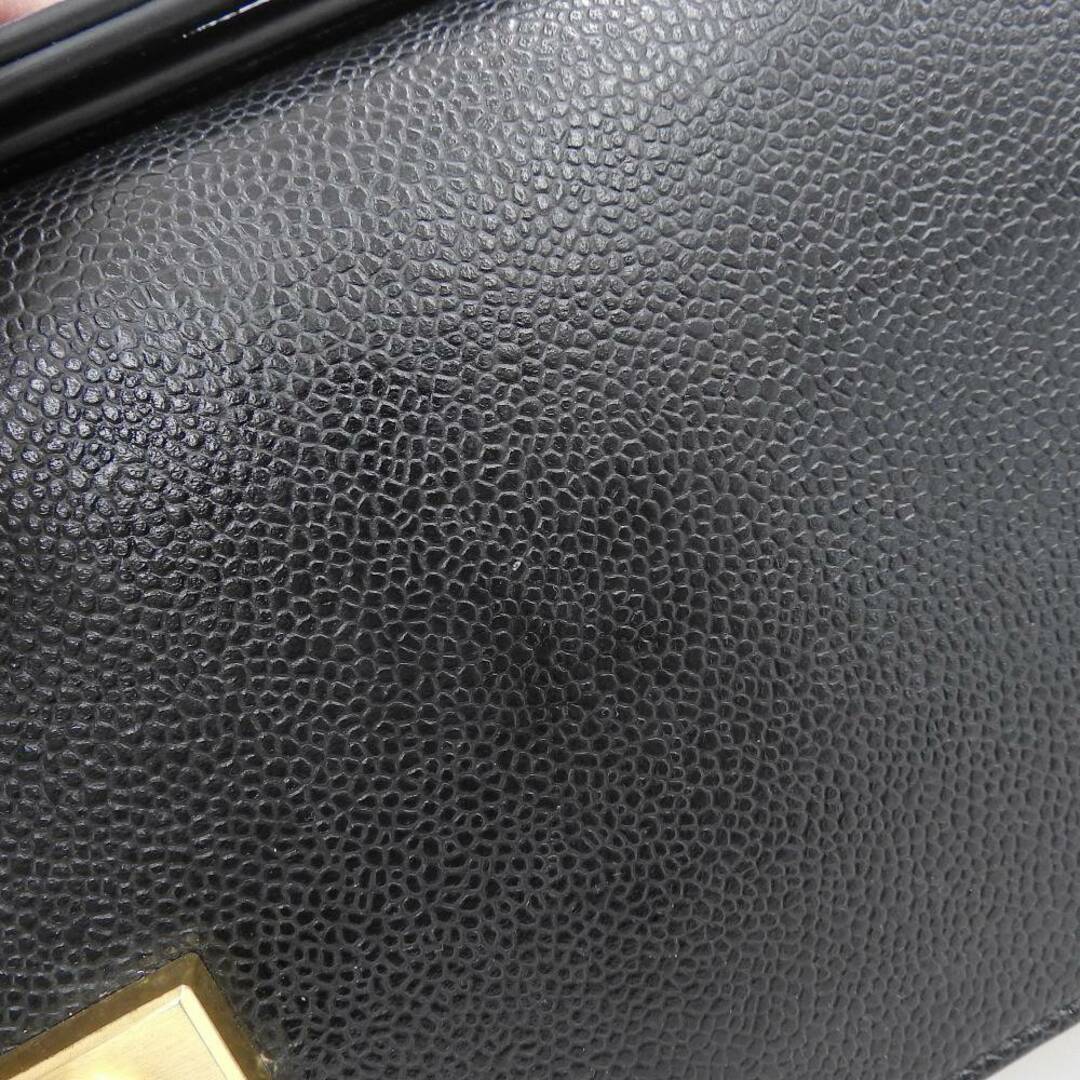 THOM BROWNE - 超美品 タグ付 トムブラウン 現行販売商品 BLACK PEBBLED FLAP BAG 鍵付き 斜め掛け レザー ショルダーバッグ 定価246500円