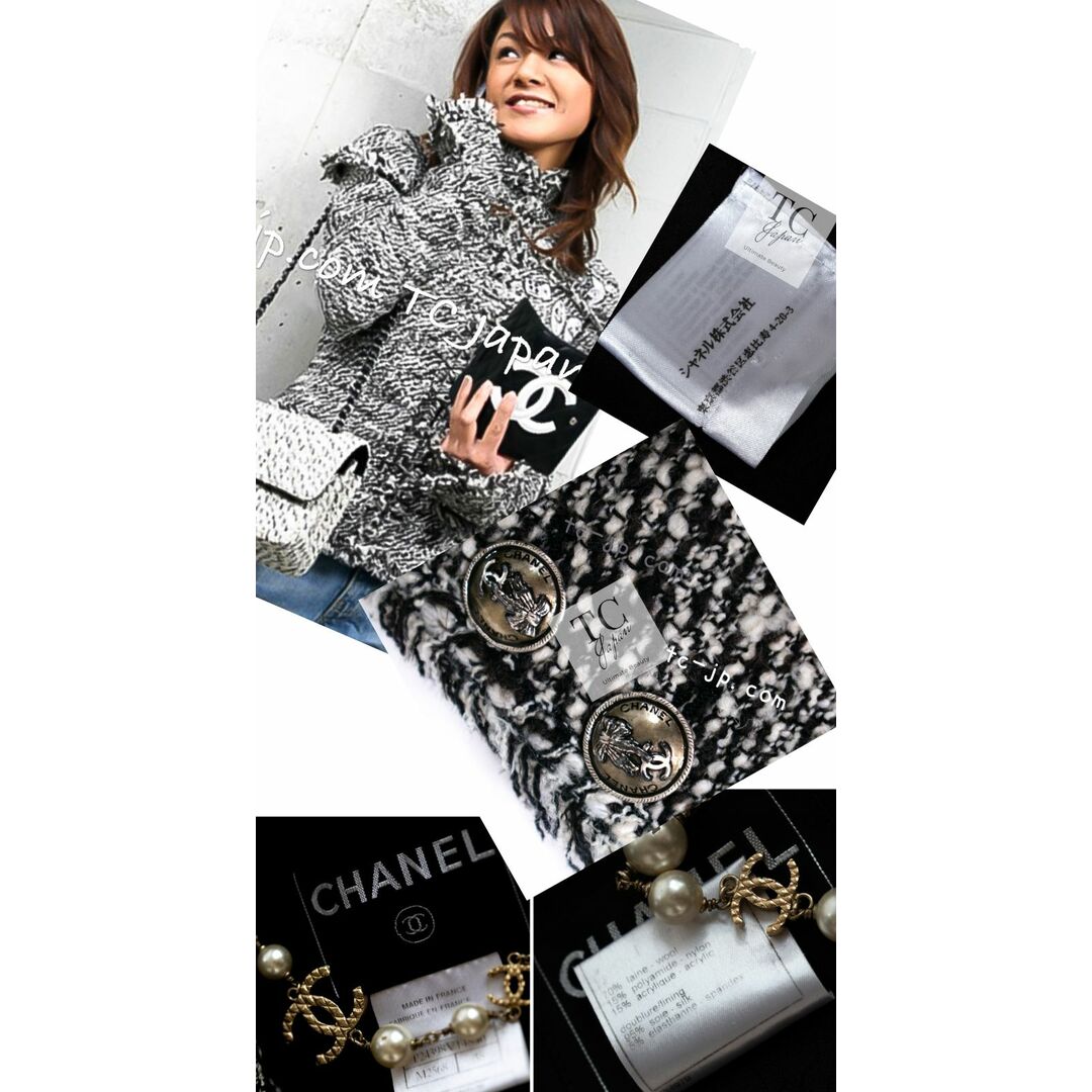 CHANEL - シャネル ジャケット CHANEL ブラック チョコ ウール CHANEL - シャネル ジャケット CHANEL ブラック チョコ ウール