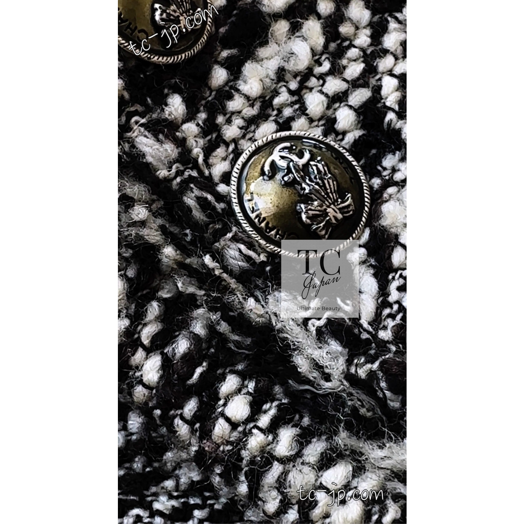 CHANEL - シャネル ジャケット CHANEL ブラック チョコ ウール CHANEL - シャネル ジャケット CHANEL ブラック チョコ ウール