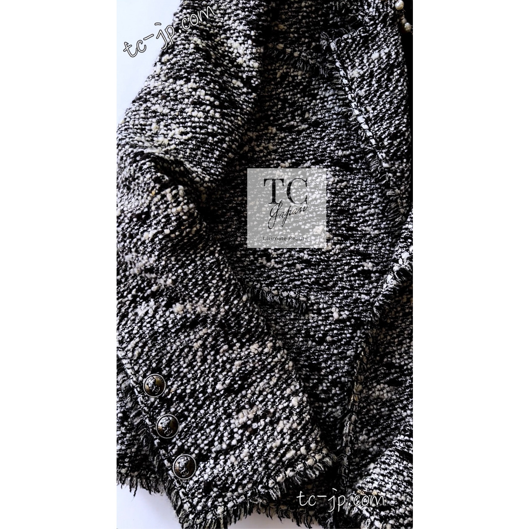 CHANEL - シャネル ジャケット CHANEL ブラック チョコ ウール CHANEL - シャネル ジャケット CHANEL ブラック チョコ ウール