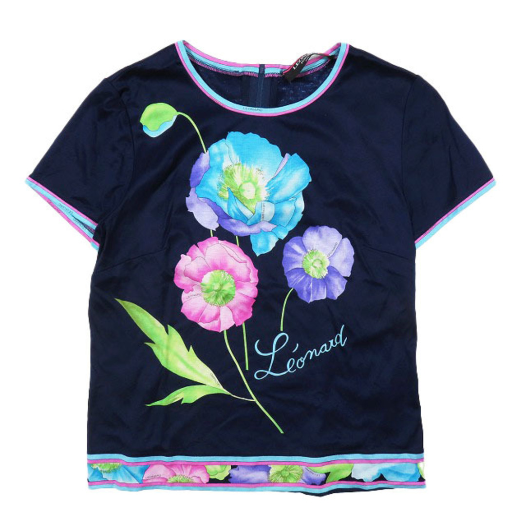 レオナール LEONARD Tシャツ カットソー ブラウス 花柄 半袖 LL レオナール LEONARD Tシャツ カットソー ブラウス 花柄 半袖 LL