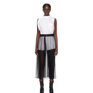 sacai(ロングワンピース/マキシワンピース ・ ホワイト/白色系 sacai(ロングワンピース/マキシワンピース ・ ホワイト/白色系