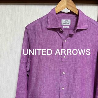 ユナイテッドアローズ(UNITED ARROWS)の【極美品】UNITED ARROWS  リネンシャツ　 パープル(シャツ)