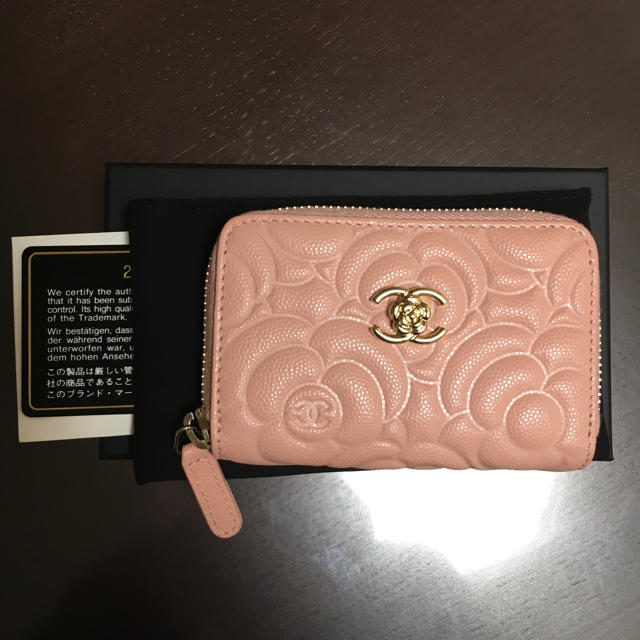 CHANEL - CHANEL カメリア キャビアスキン コインケース カードケース