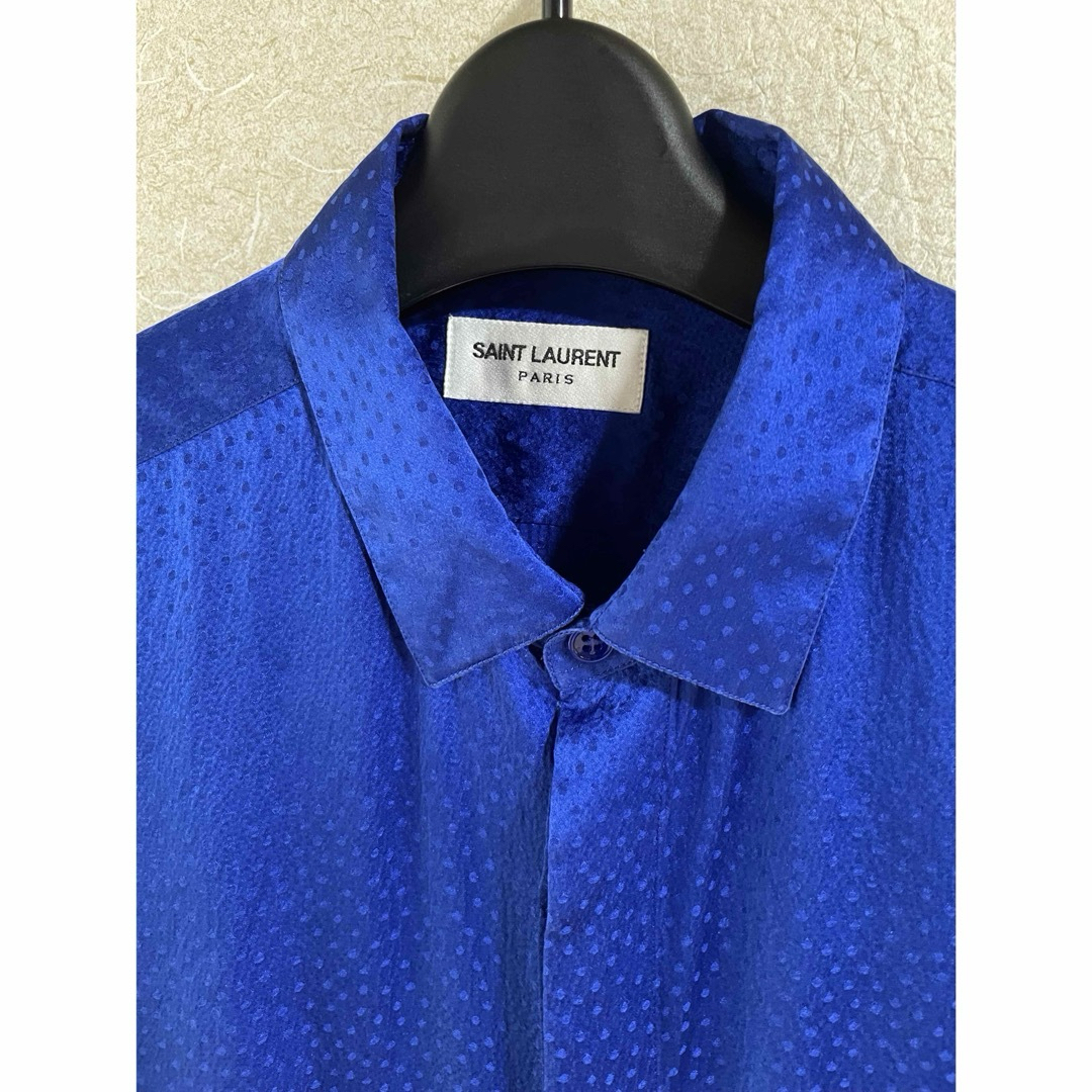 SAINT LAURENT - SAINT LAURENT PARIS ドットジャガードシルク SAINT LAURENT - SAINT LAURENT PARIS ドットジャガードシルク