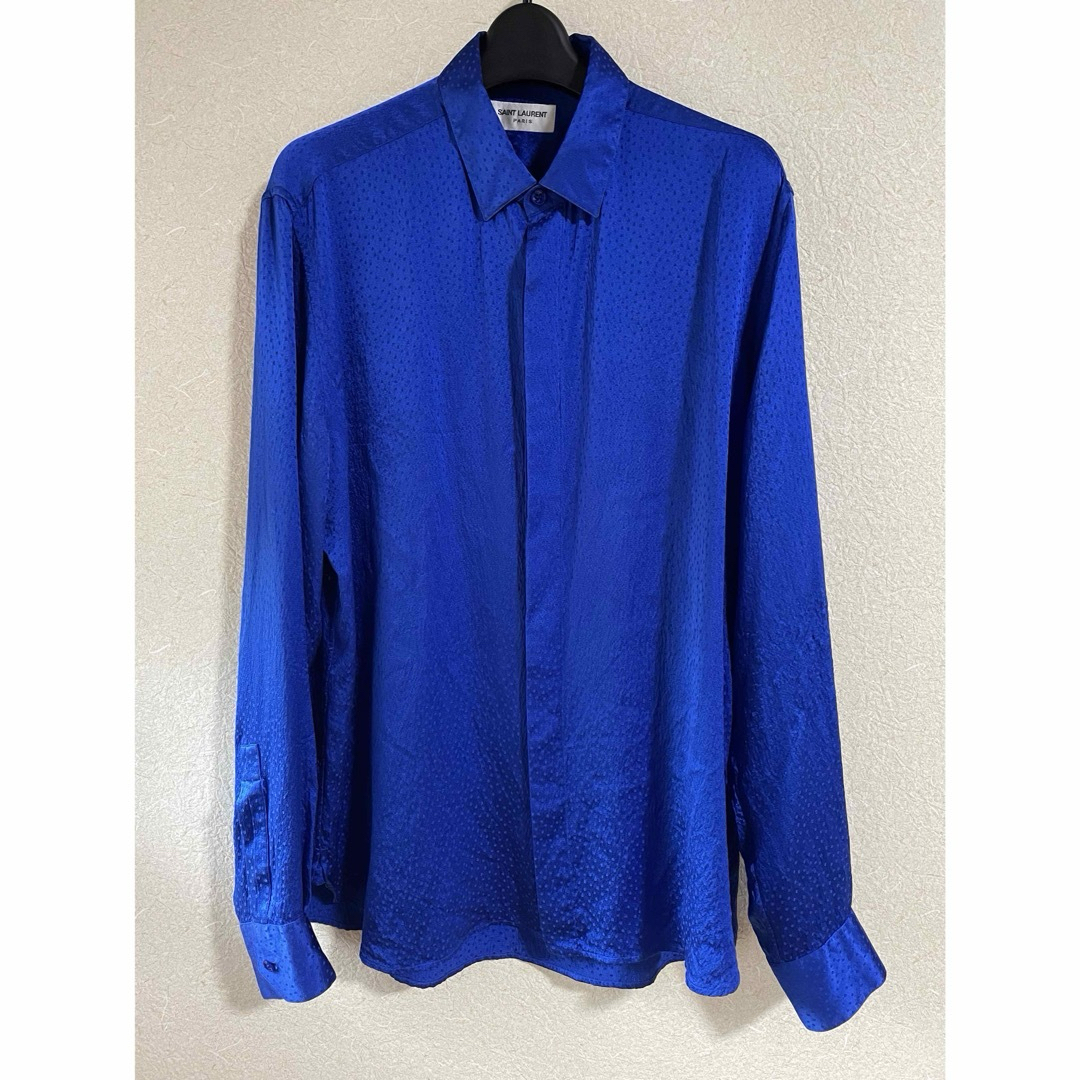 SAINT LAURENT - SAINT LAURENT PARIS ドットジャガードシルク SAINT LAURENT - SAINT LAURENT PARIS ドットジャガードシルク