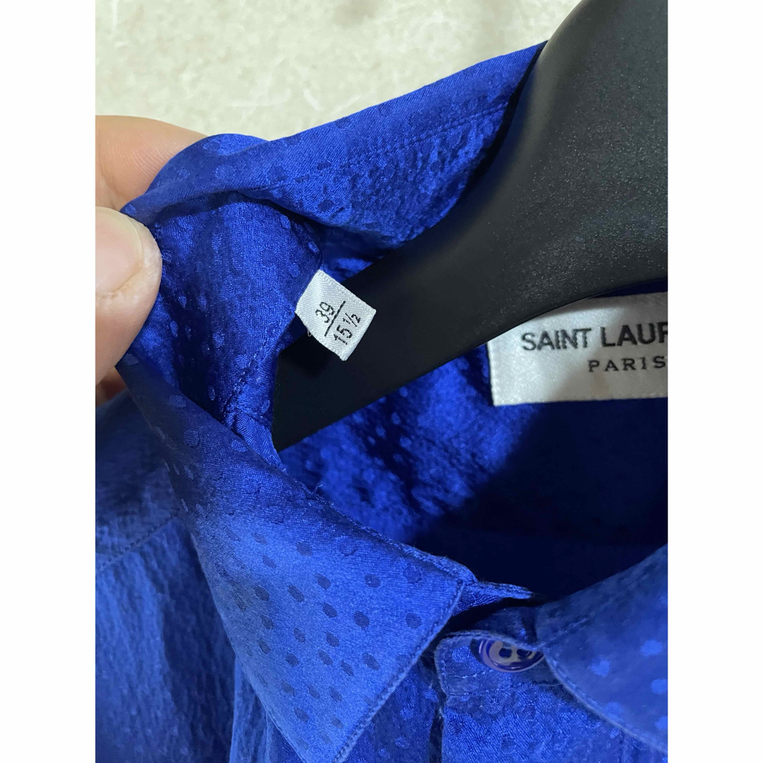 SAINT LAURENT - SAINT LAURENT PARIS ドットジャガードシルク SAINT LAURENT - SAINT LAURENT PARIS ドットジャガードシルク