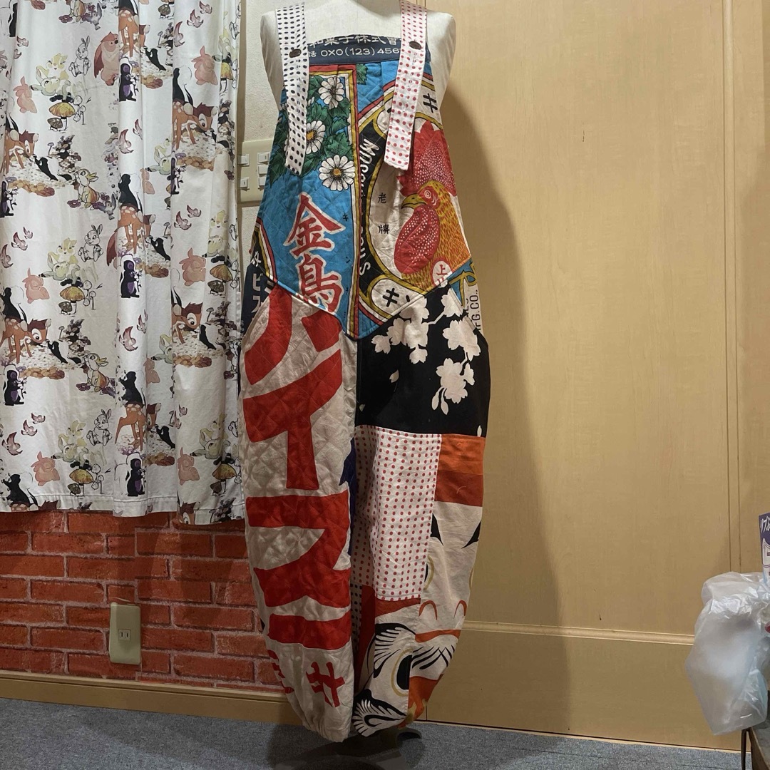 古布旗 手ぬぐいリメイク サロペット