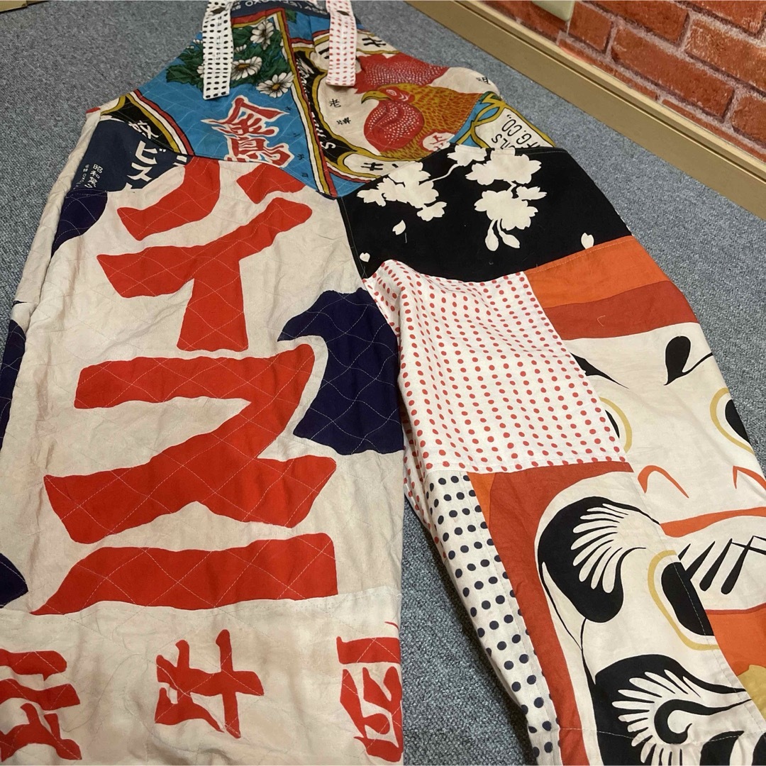 古布旗 粉袋古布 インフューザー 手ぬぐい柿渋染めリメイク 古布旗 粉袋古布 インフューザー 手ぬぐい柿渋染めリメイク