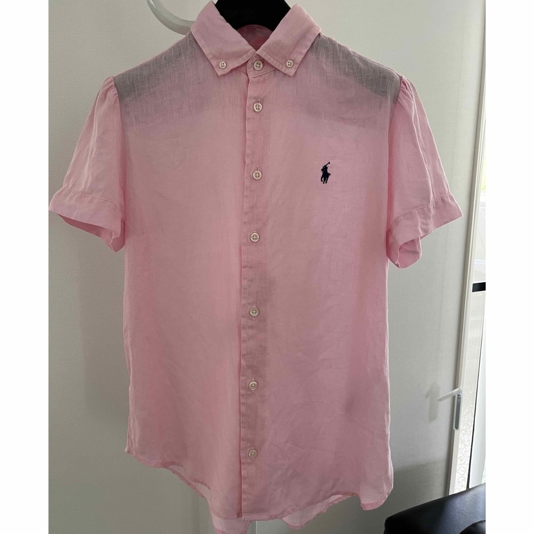 POLO RALPH LAUREN(ポロラルフローレン):リネンシャツ 麻ピンク POLO RALPH LAUREN(ポロラルフローレン):リネンシャツ 麻ピンク